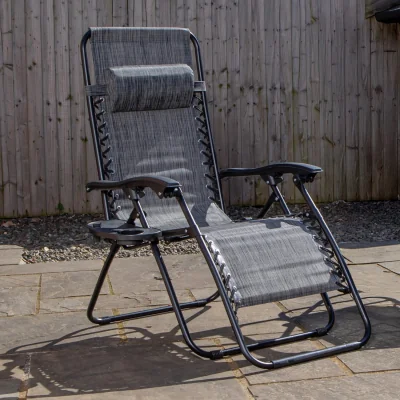 The Range Zero Gravity Garden Relaxer Chair  Grey - Grey