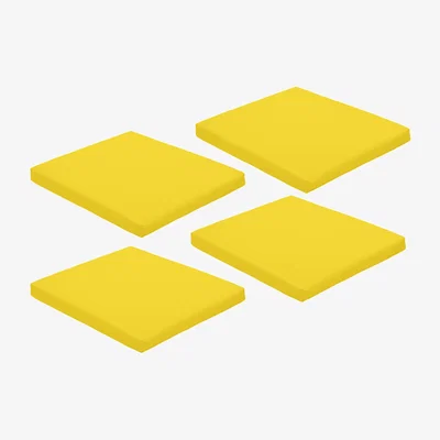 The Range Garden Chair Cushion Outdoor Patio Seat Pad - Yellow / 4