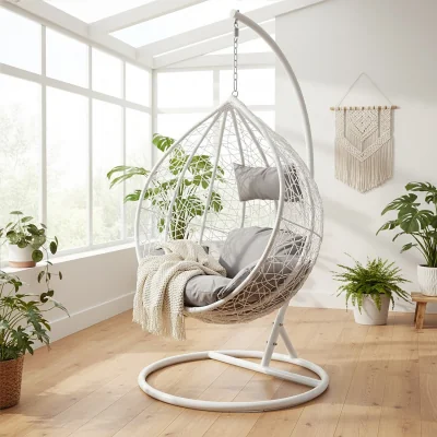 The Range Black Garden Chair - White