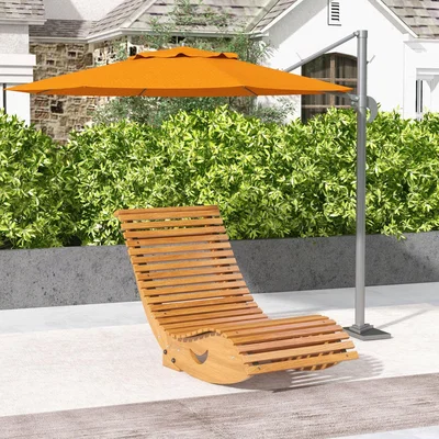 The Range S Shaped Outdoor Wooden Rocking Chair - Teak