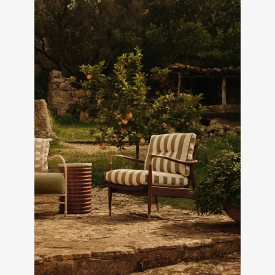 Soho Home Theodore Outdoor Armchair, Babington House Stripe
