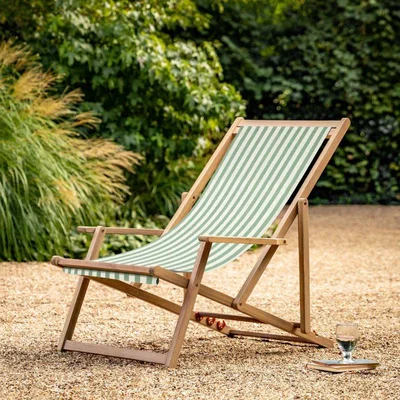 Woods Furniture Tarragona Deck Chair - Verde Stripe