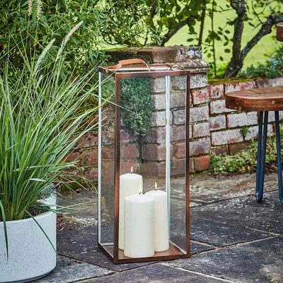 Amara IvyLine - Hampton Tall Lantern - Copper - Large