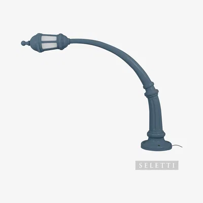 Amara Seletti - Outdoor Curve Street Lamp - Grey