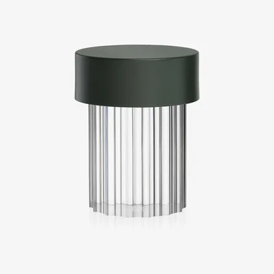 Amara Flos - Last Order Fluted Outdoor Table Light - Matt Green