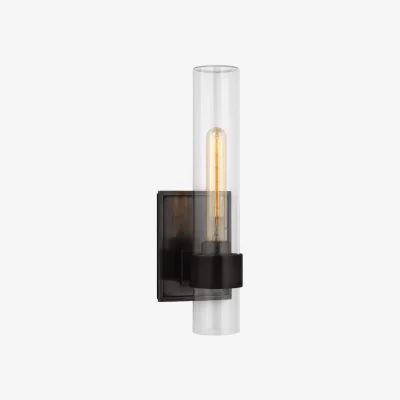 Andrew Martin Presidio Outdoor Wall Light Bronze, Wall Light, Bronze / Clear Glass - Andrew Martin