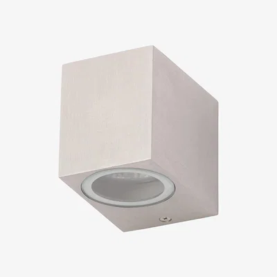 BHS.com Etna Outdoor Square Wall Down Light, Polished Aluminium