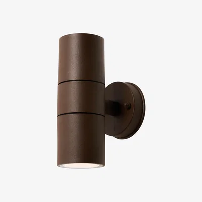 BHS.com Roy Outdoor Up & Down Wall Light with Tempered Glass, Rust