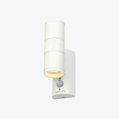 BHS.com Stanley Neda Outdoor 2 Light Up & Down Wall Light with PIR Sensor, White