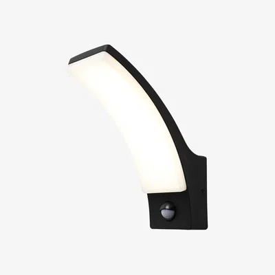 BHS.com Klaus Outdoor Curved LED Wall Light with PIR Sensor, Black