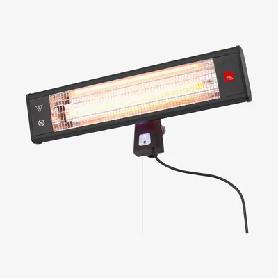 BHS.com 1800 Watt Rectangle Outdoor Wall Radiant Heater, Black