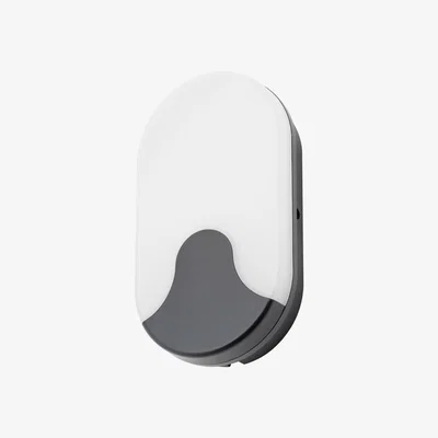 BHS.com Swona 15 Watt Outdoor Oval Bulkhead Light, Black