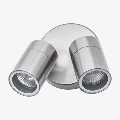 BHS.com Jared Twin Outdoor Wall Light, Stainless Steel