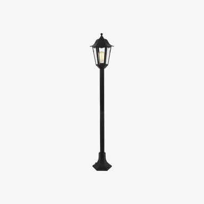 BHS.com Ferris Outdoor Polycarbonate Tall Lamp Post Lantern, Black