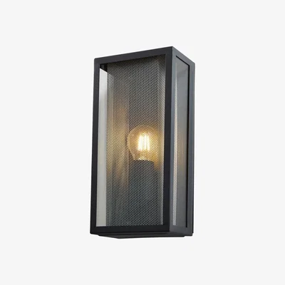 BHS.com Marco Outdoor Box Light with Silver Mesh, Anthracite