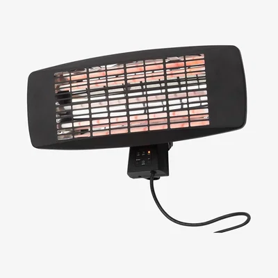BHS.com 2000 Watt Rounded Rectangle Patio Wall Radiant Heater, Black