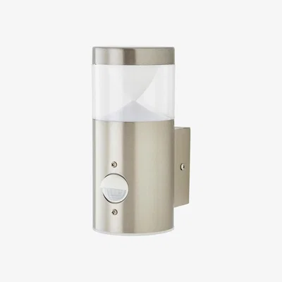 BHS.com Asher Outdoor Wall Light with PIR Sensor, Stainless Steel