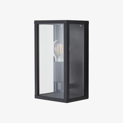BHS.com Waylon Outdoor Glass Panel Wall Light, Black
