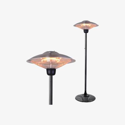 BHS.com 2000 Watt Floor Standing Halogen Element Patio Heater, Silver