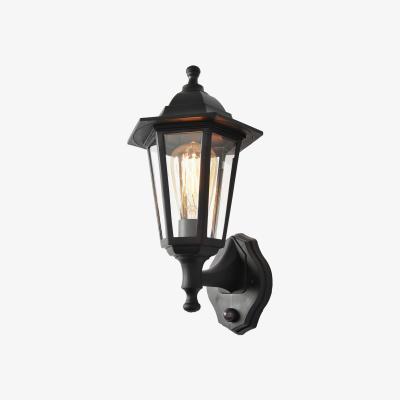 BHS.com Ferris Outdoor Polycarbonate Wall Lantern with PIR Sensor, Black