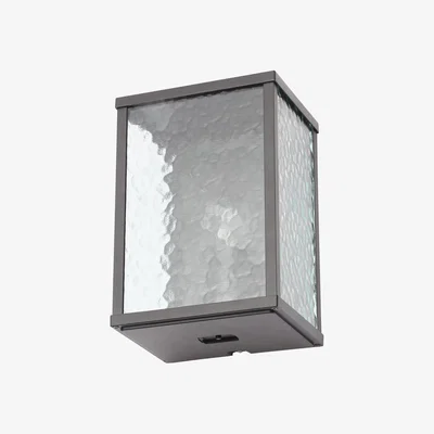 BHS.com Douglas Outdoor Wall Light with Frosted Glass Panels, Black