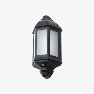 BHS.com Milne Outdoor LED Half Wall Lantern with Photocell, Black
