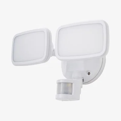 BHS.com Wilson Twin 20 Watt LED Outdoor Flood Light with PIR Sensor, White