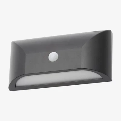 BHS.com Cava Outdoor LED Rectangular Wall Light with PIR Sensor, Black