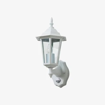 BHS.com Reeta Outdoor Lantern Wall Light with PIR Sensor, White