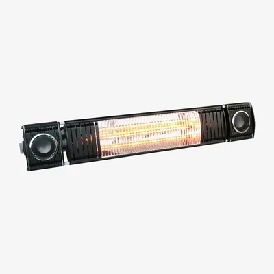 BHS.com 2000 Watt Outdoor Wall Radiant Heater with Wireless Speaker, Black