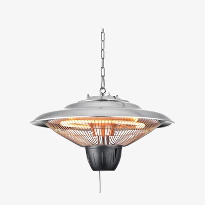 BHS.com 1500 Watt Halogen Pendant Outdoor Heater, Silver