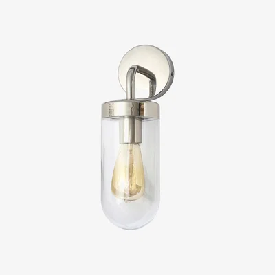BHS.com Chelsea Curved Arm Wall Light, Polished Steel