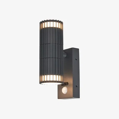 BHS.com Zeb Outdoor Up and Down Wall Light with PIR Sensor, Anthracite