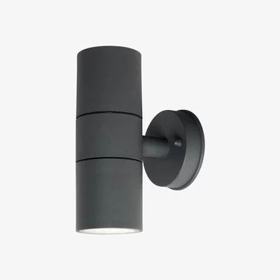 BHS.com Roy Outdoor Up & Down Wall Light with Tempered Glass, Anthracite