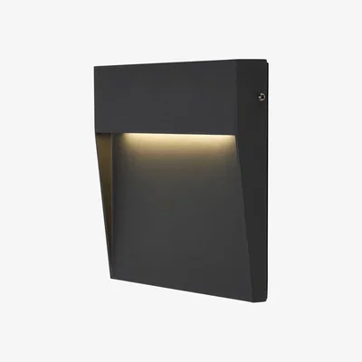 BHS.com Zak Outdoor LED 16cm Square Wall Light, Anthracite