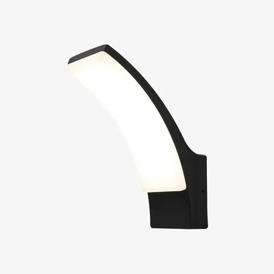 BHS.com Klaus Outdoor Curved LED Wall Light, Black