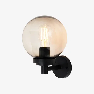 BHS.com Darryl Outdoor Globe Wall Light, Black
