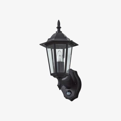 BHS.com Reeta Outdoor Lantern Wall Light with PIR Sensor, Black