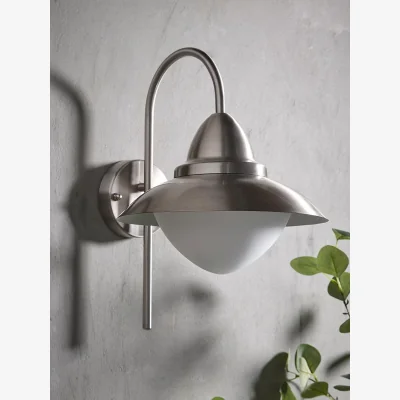 Cox and Cox Metro Opal Dome Outdoor Wall Light