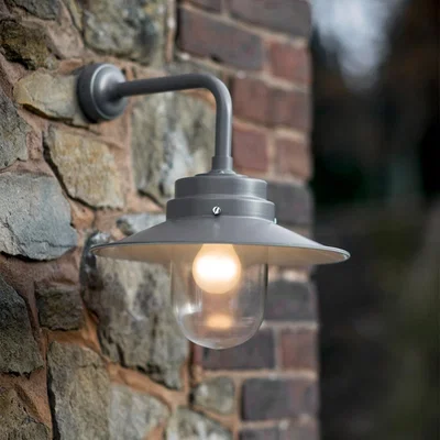 Cuckooland Garden Trading Belfast Mounted Garden Wall Light in Charcoal