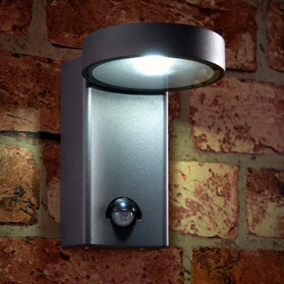 Dunelm Vogue Lighting Kaison Outdoor PIR Wall Light Grey