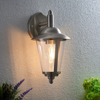 Dunelm Vogue Klien Outdoor Wall Light Stainless Steel