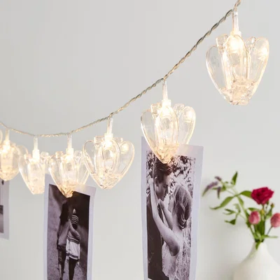 Dunelm Heart Clips LED String Lights Clear