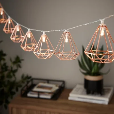 Dunelm Rose Gold 10 LED String Lights