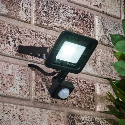 Dunelm Rye Adjustable PIR Sensor LED Outdoor Flood Light