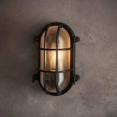 Dunelm Listera Outdoor Wall Light Brown
