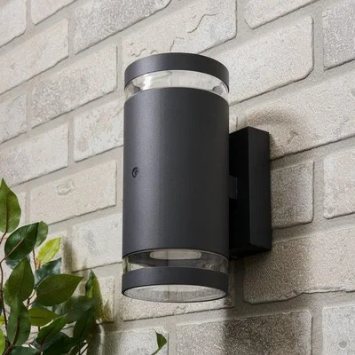 Dunelm Skye Modern 2 Light Outdoor Sensor Wall Light