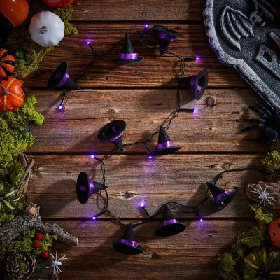 Dunelm Set of 10 Witch's Hat String Lights