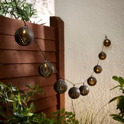 Dunelm Global Round 10 LED Solar String Lights