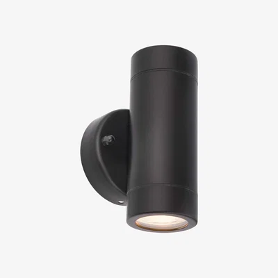 Dunelm Vogue Lighting Alonzo Outdoor 2 Light Wall Light Black